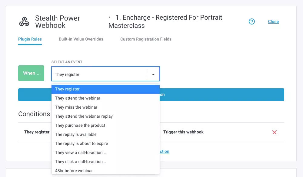 Webhook Webinar Stealth