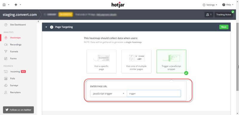 raporty heatmap hotjar