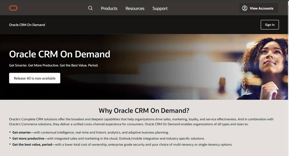 Oprogramowanie CRM dla przedsiębiorstw — Oracle on Demand CRM