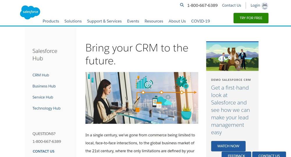 Oprogramowanie CRM dla przedsiębiorstw - SalesForce CRM