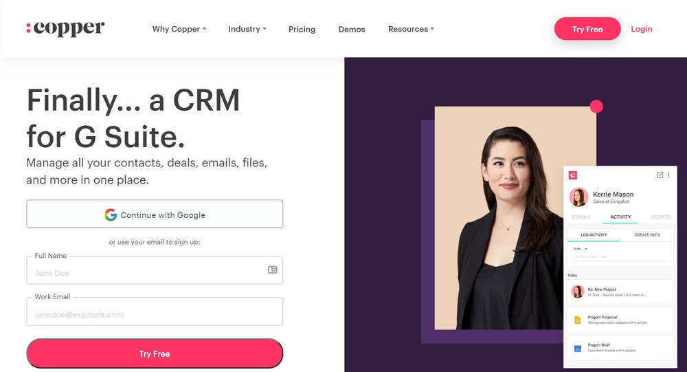 Alternatywa dla oprogramowania Enterprise CRM - Copper CRM