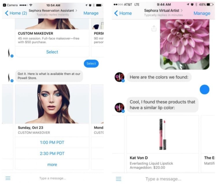 Sephora messenger bot suporte ao cliente ciência da persuasão