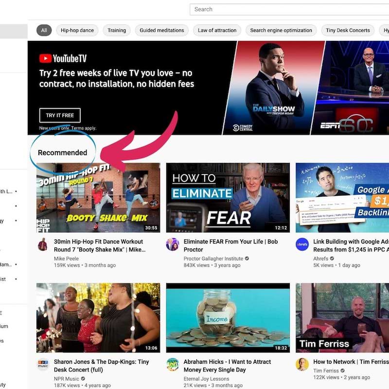 Youtube 用于客户个性化和推荐引擎的行为定位