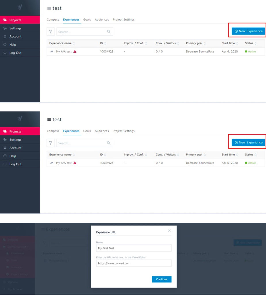 Pasos de configuración de la prueba multivariable