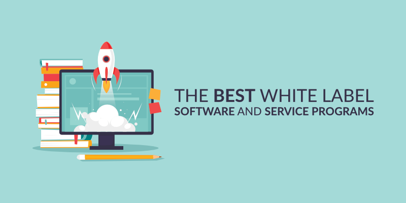 The Best White Label Software and Services Title on a Blue Page