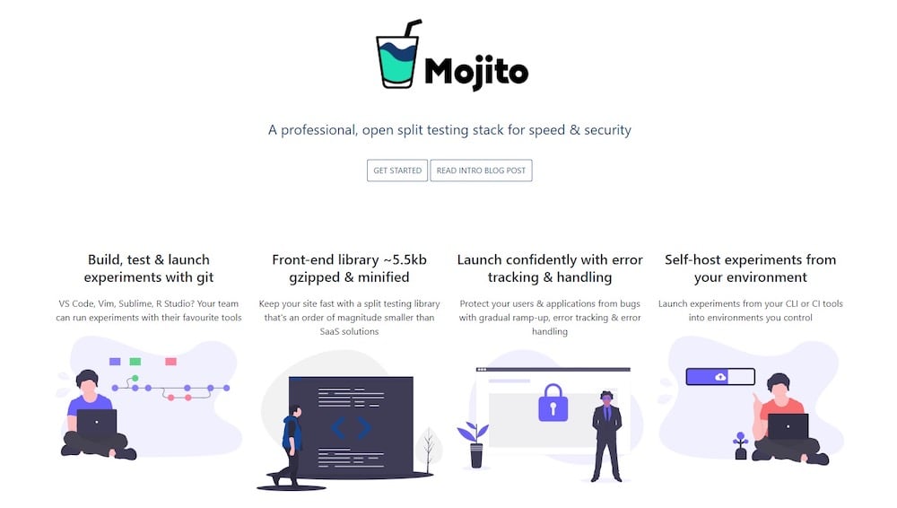 Estrutura de teste de divisão de código aberto Mojito