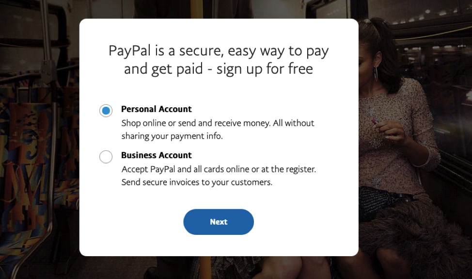 マイクロコピーUXの例PayPal