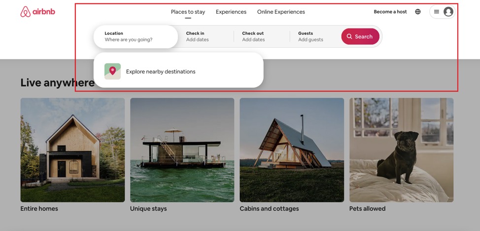 マイクロコピーUXの例AirBnb