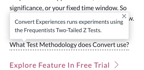 ConvertExperiencesの実験頻度主義的両側Z検定