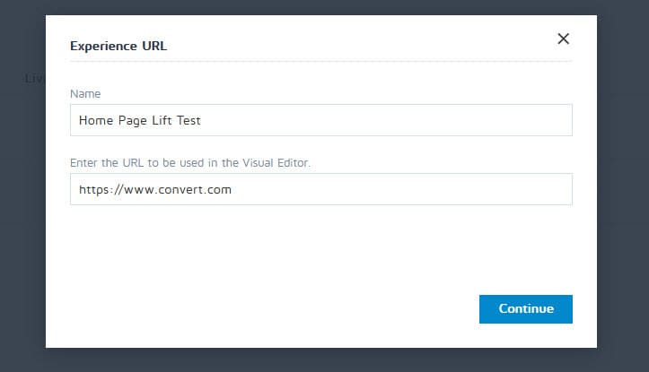 testes multivariados Converter experiências adicionar URL