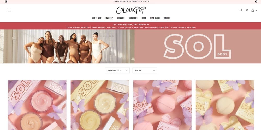 seo shopify tienda colourpop