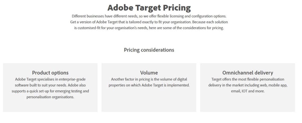 Herramienta de pruebas SPA A/B Precio de Adobe Target