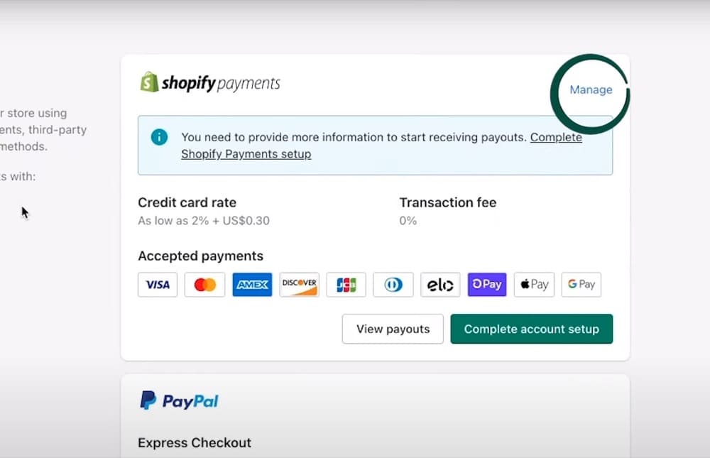 Cómo verificar si el modo de pago de Shopify está deshabilitado