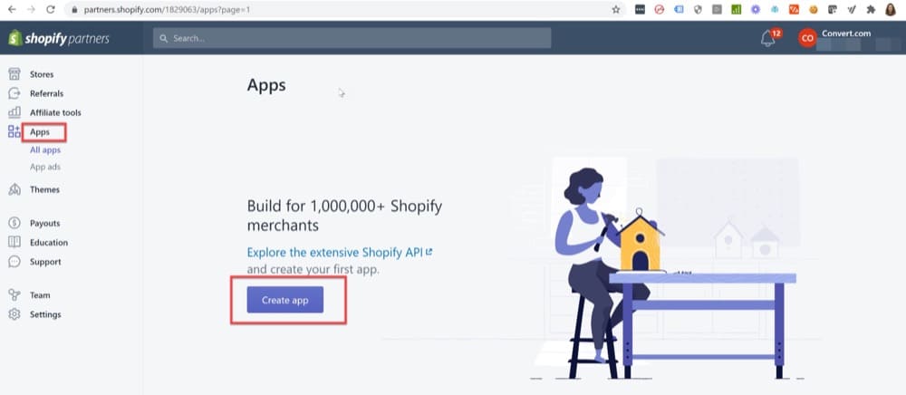 สร้างแอปที่กำหนดเองของ Shopify สำหรับการทดสอบ A/B โดยใช้ Convert Experiences