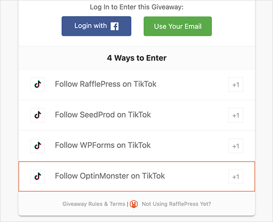 follow on tiktok action