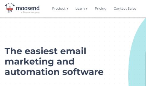 Moosend um software de newsletter por e-mail