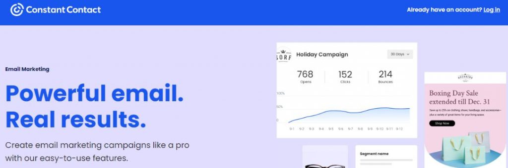 Constant Contact, un software de boletines por correo electrónico