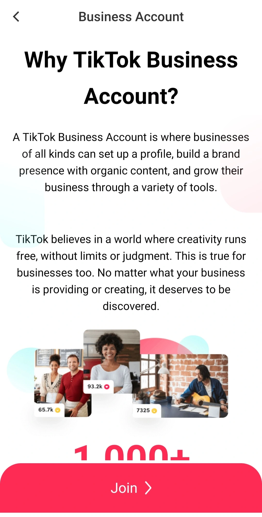 application commerciale tiktok