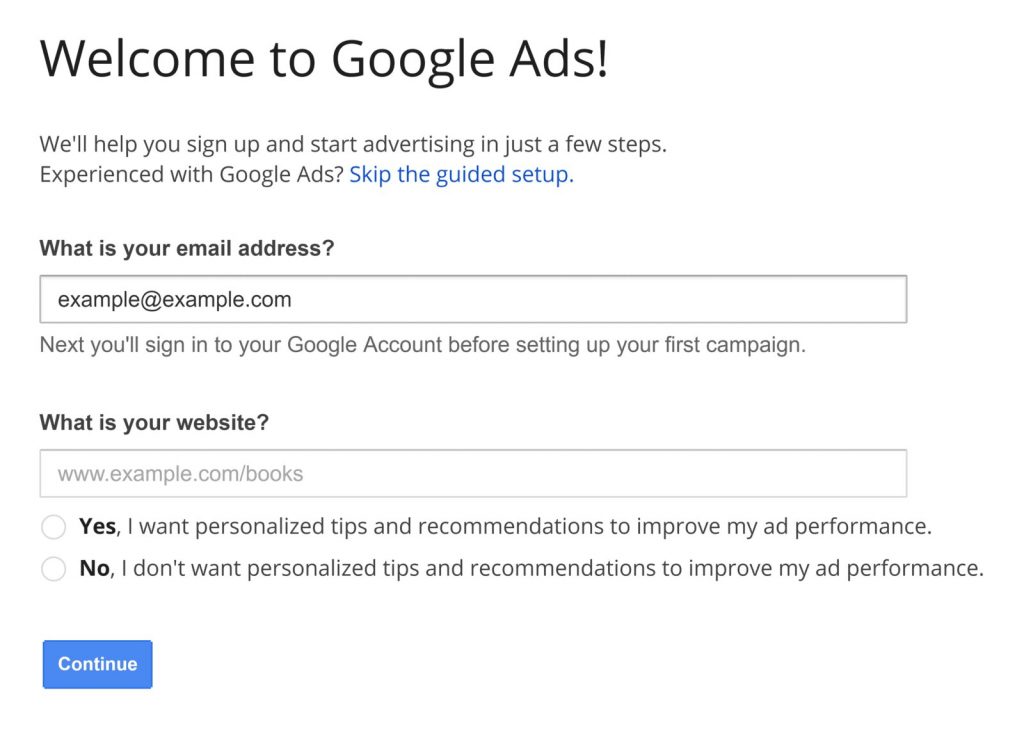 how to activate register google adwords google ads account