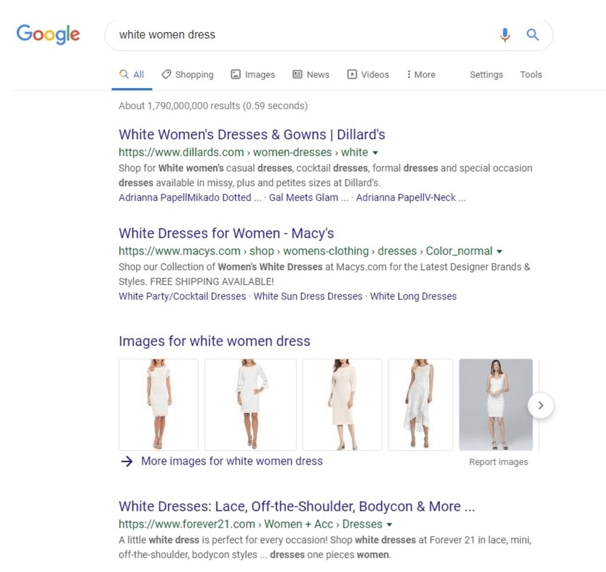 Beispiel-E-Commerce-SEO-Guide-of-white-women-dress-on-google