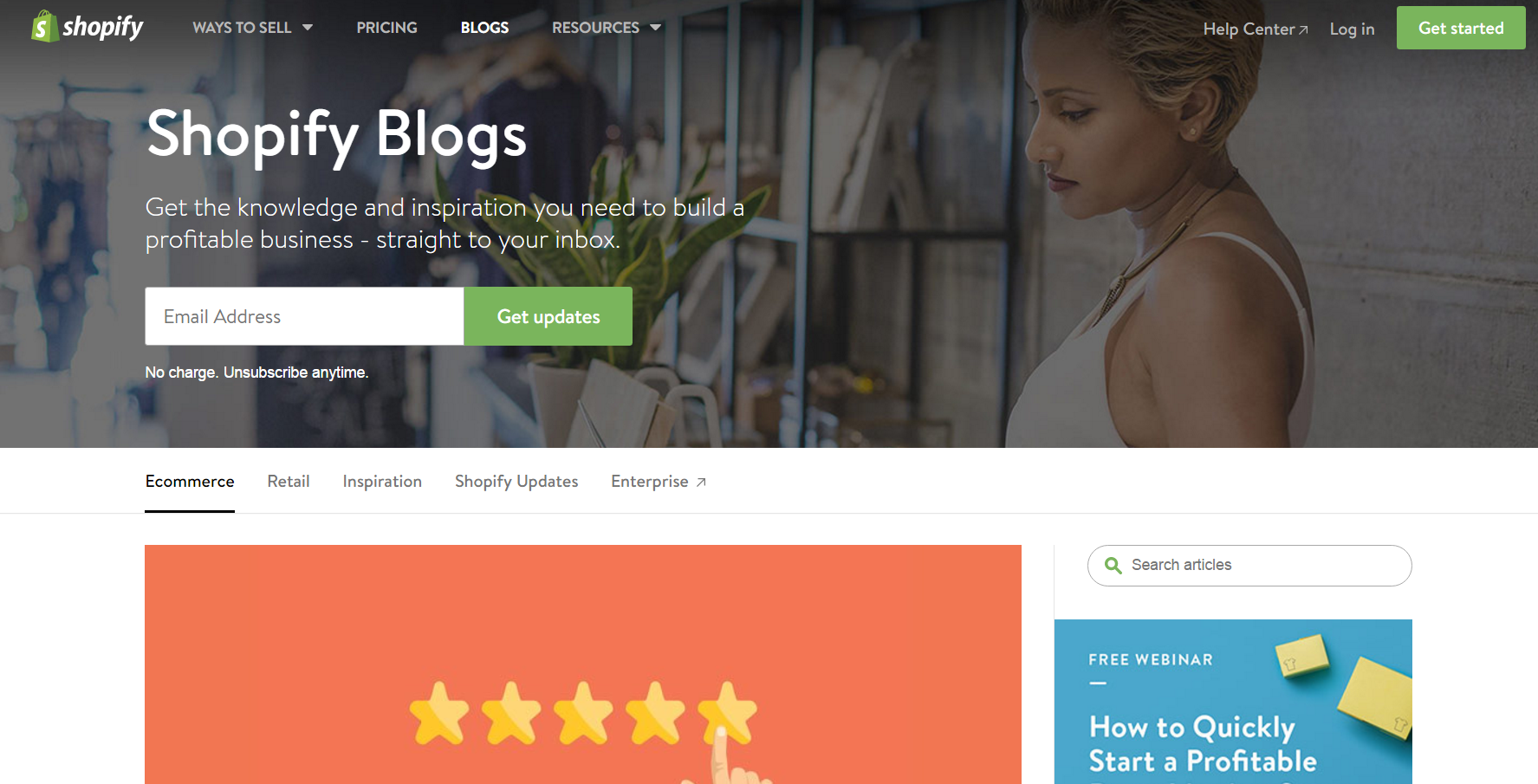 11 plantilla y ejemplo de blog de Shopify