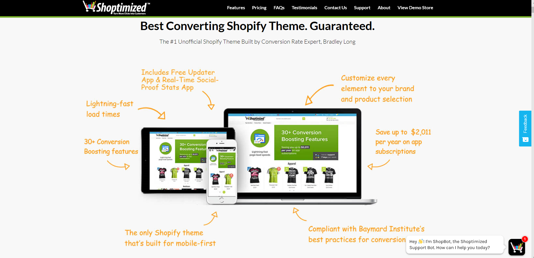 ธีม Shoptimized มีการแปลงสูงสุดบน shopify