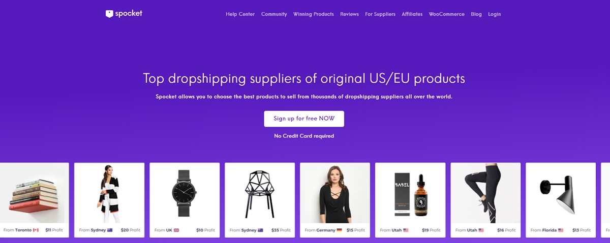 Spocket è un fornitore di dropshipping degli Stati Uniti