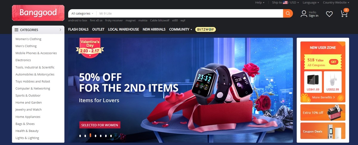 banggood è un mercato unico su AliExpress per il dropshipping