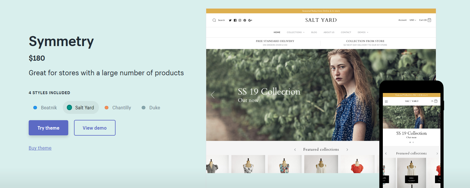 tema simetri di shopify yang responsif seluler