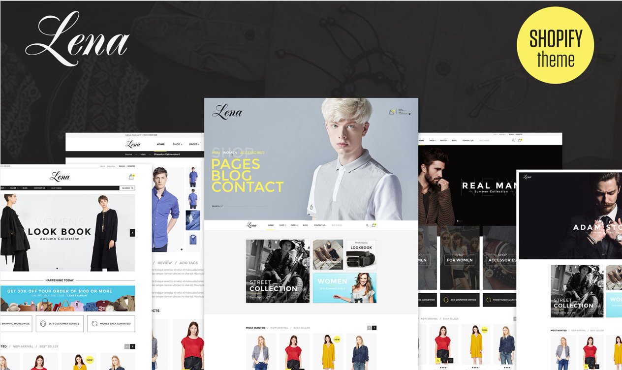 عرض Lena-Fresh Shopify theme على Shopify المستجيب للجوال