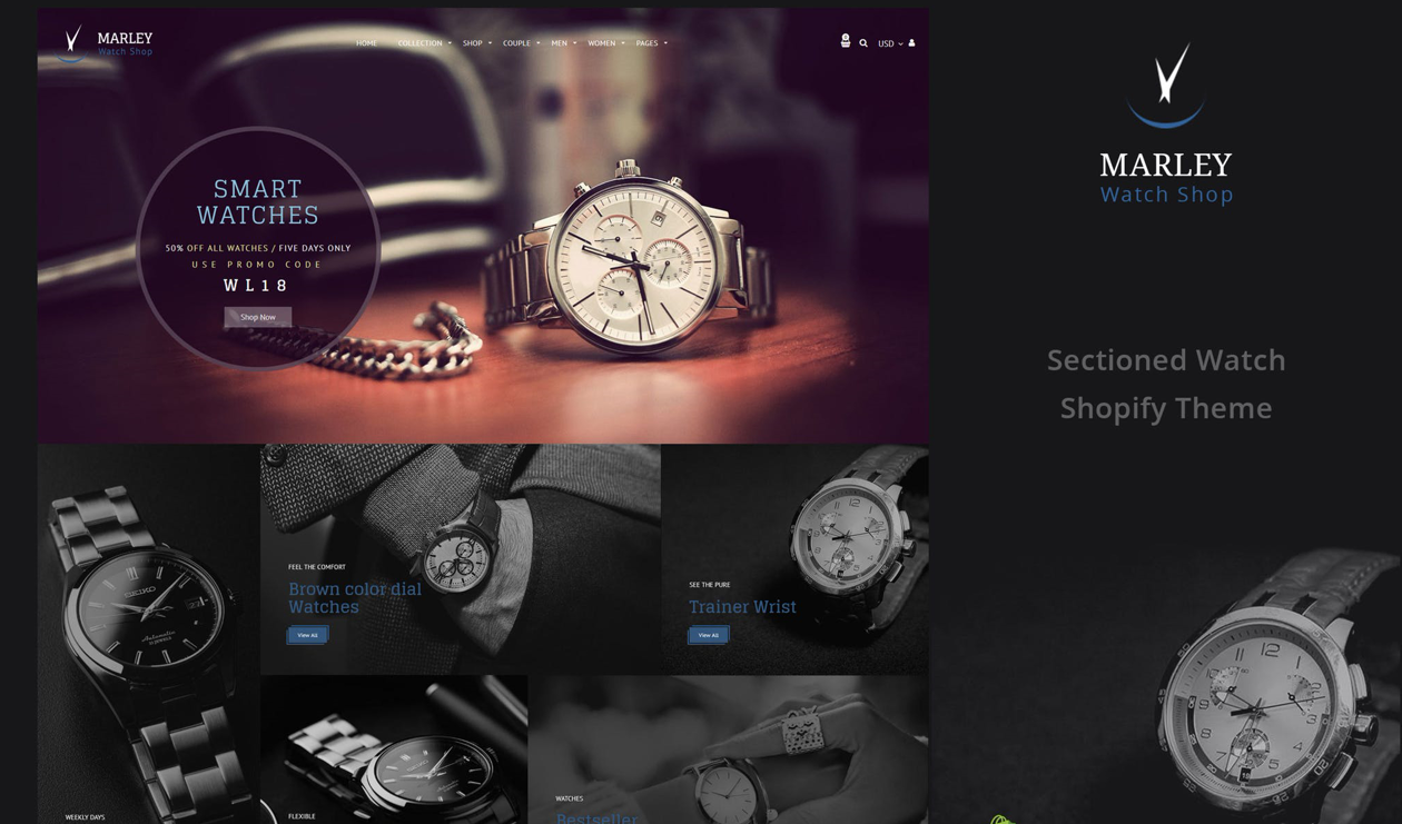 mostra il tema Marley su shopify mobile-responsive