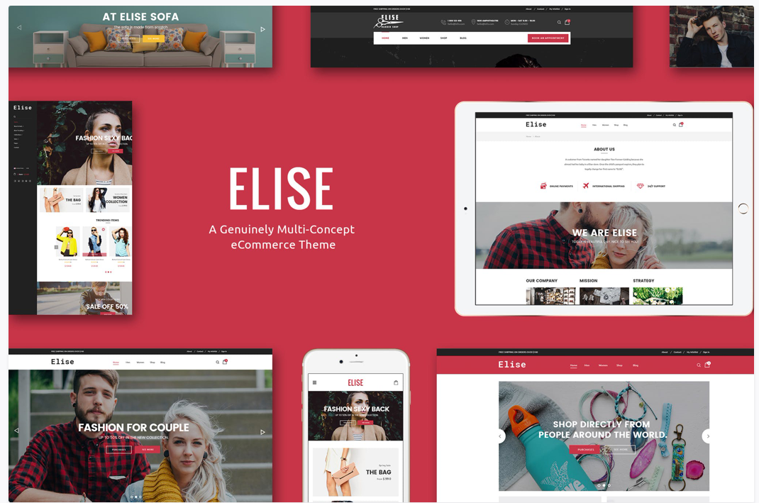 display Elise - Il tema MultiConcept è il miglior shopify per i temi mobile-responsive