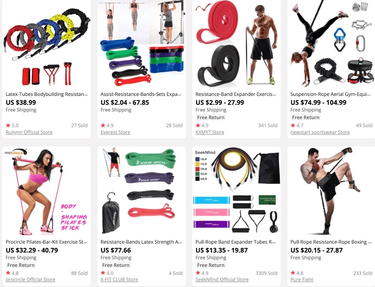 Workout Gear von Nischen für Dropshipping