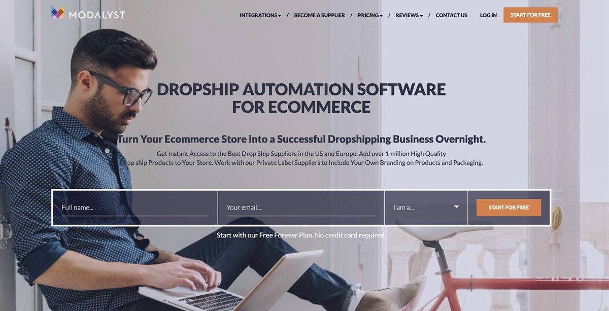 Shopify için Oberlo alternatiflerinin yerini alacak modalyst ekranı