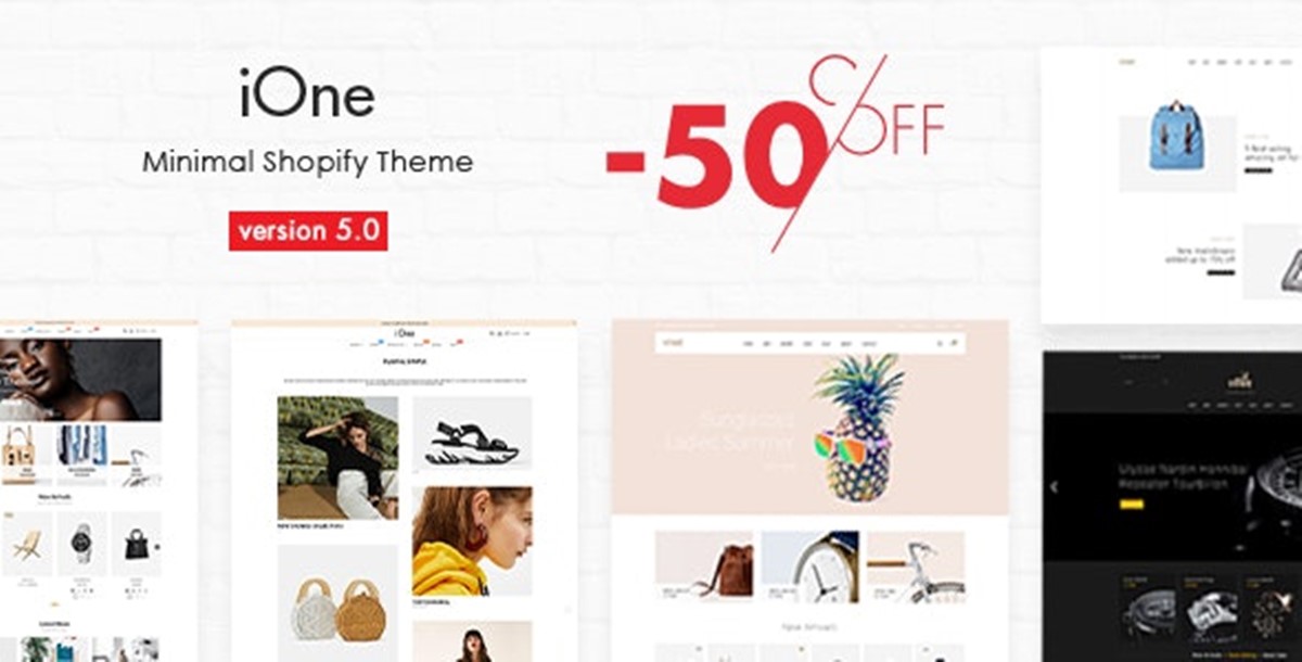 iOne Minimal Responsive Shopify-Design