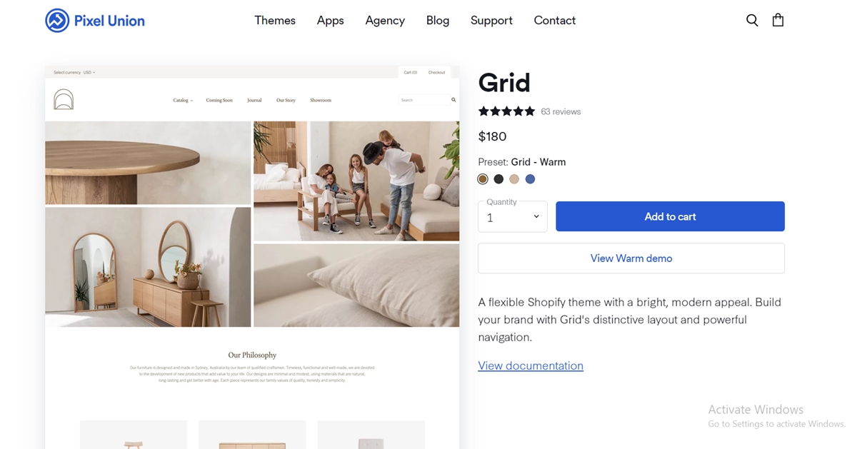 Überprüfung des Shopify-Grid-Designs 2021