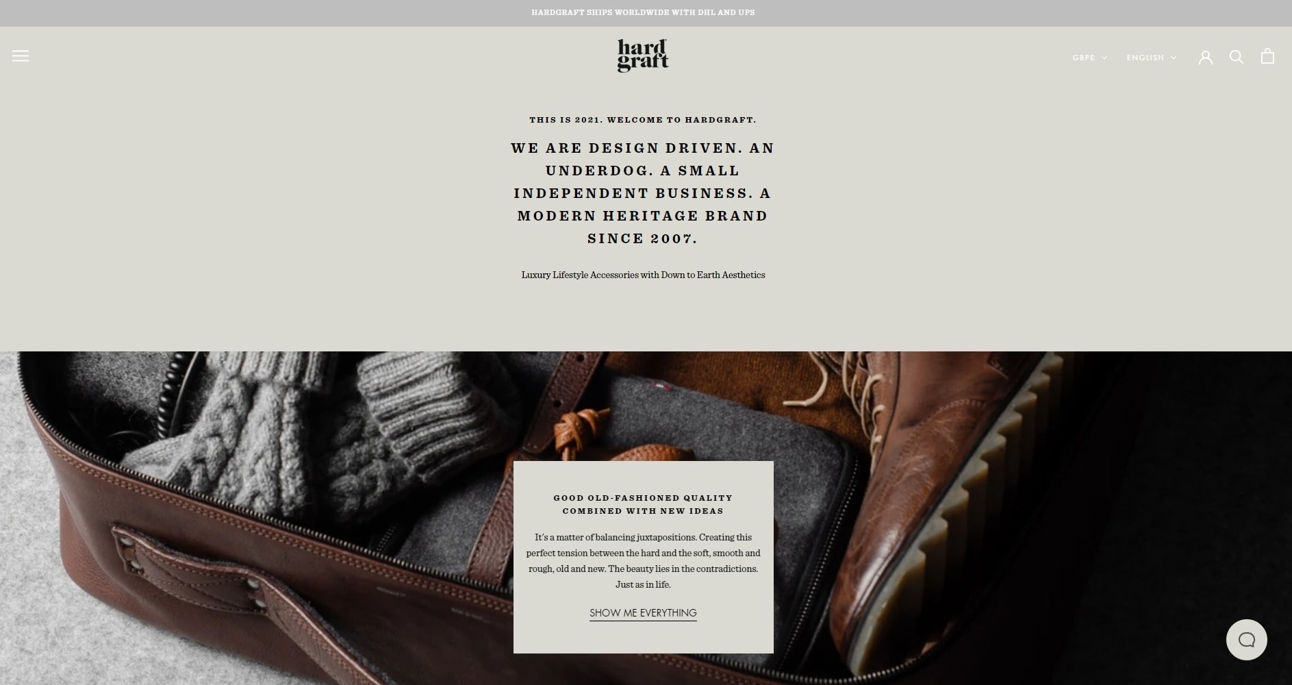 Hard Graft - ตัวอย่างร้านขายเสื้อผ้า Shopify และวิธีการสร้าง