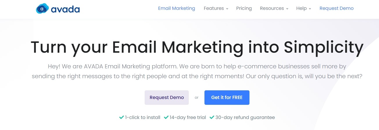 afișați Avada Email marketing