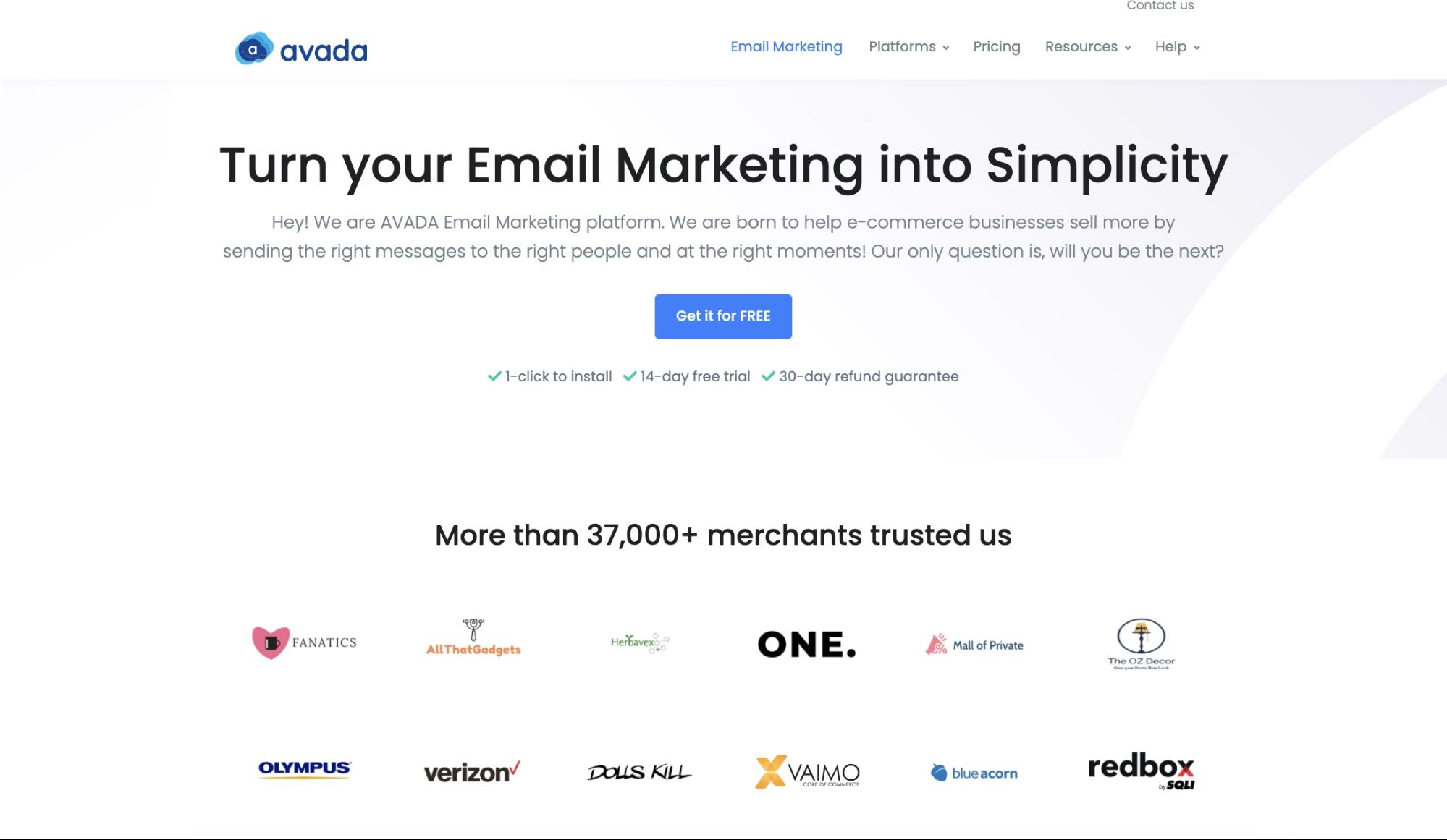 Automação de e-mail marketing AVADA