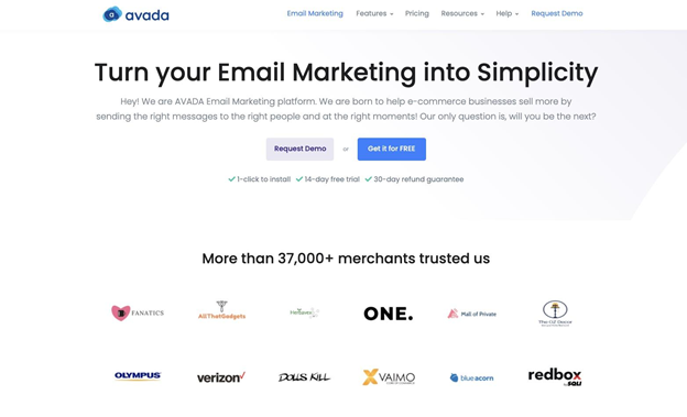 Marketing par e-mail et SMS AVADA