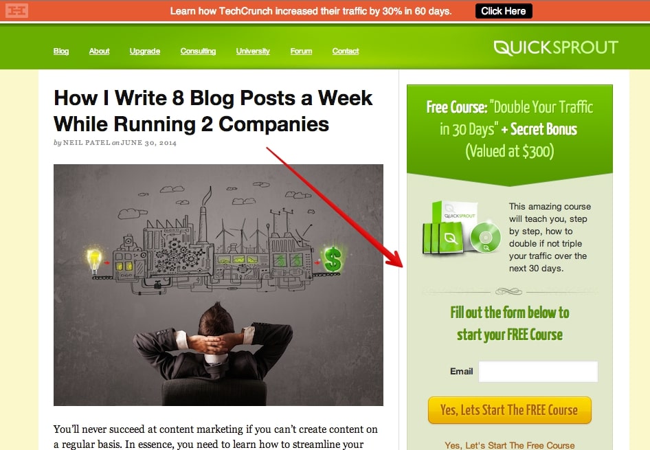 Sertakan CTA di setiap posting blog