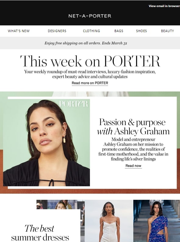 Net-A-Porter รวมการตลาดเนื้อหา