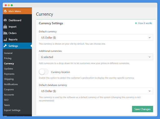 Conversión de moneda en AliDropship