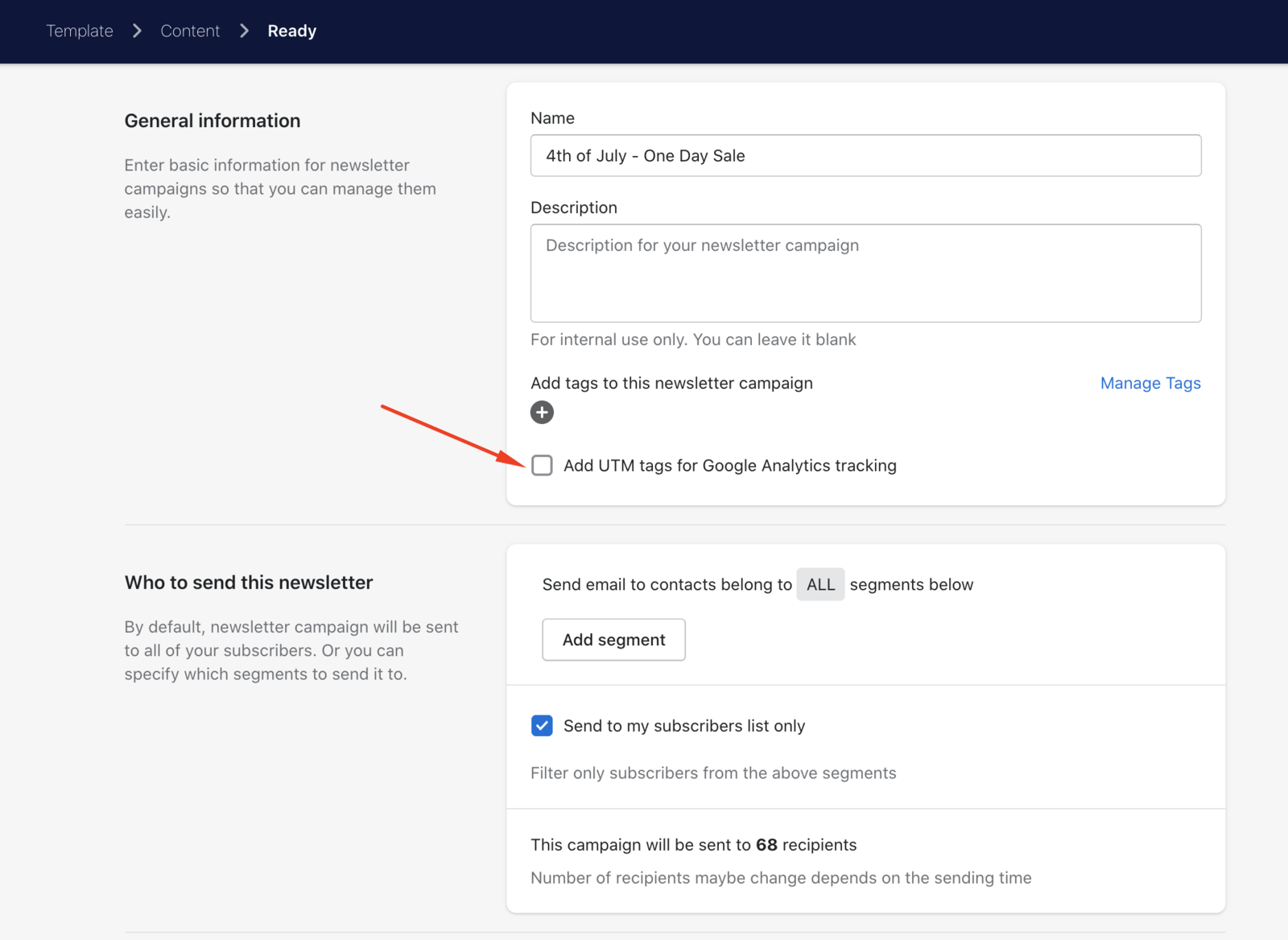 AVADACommerceを使用してUTMパラメーターを自動的に追加する