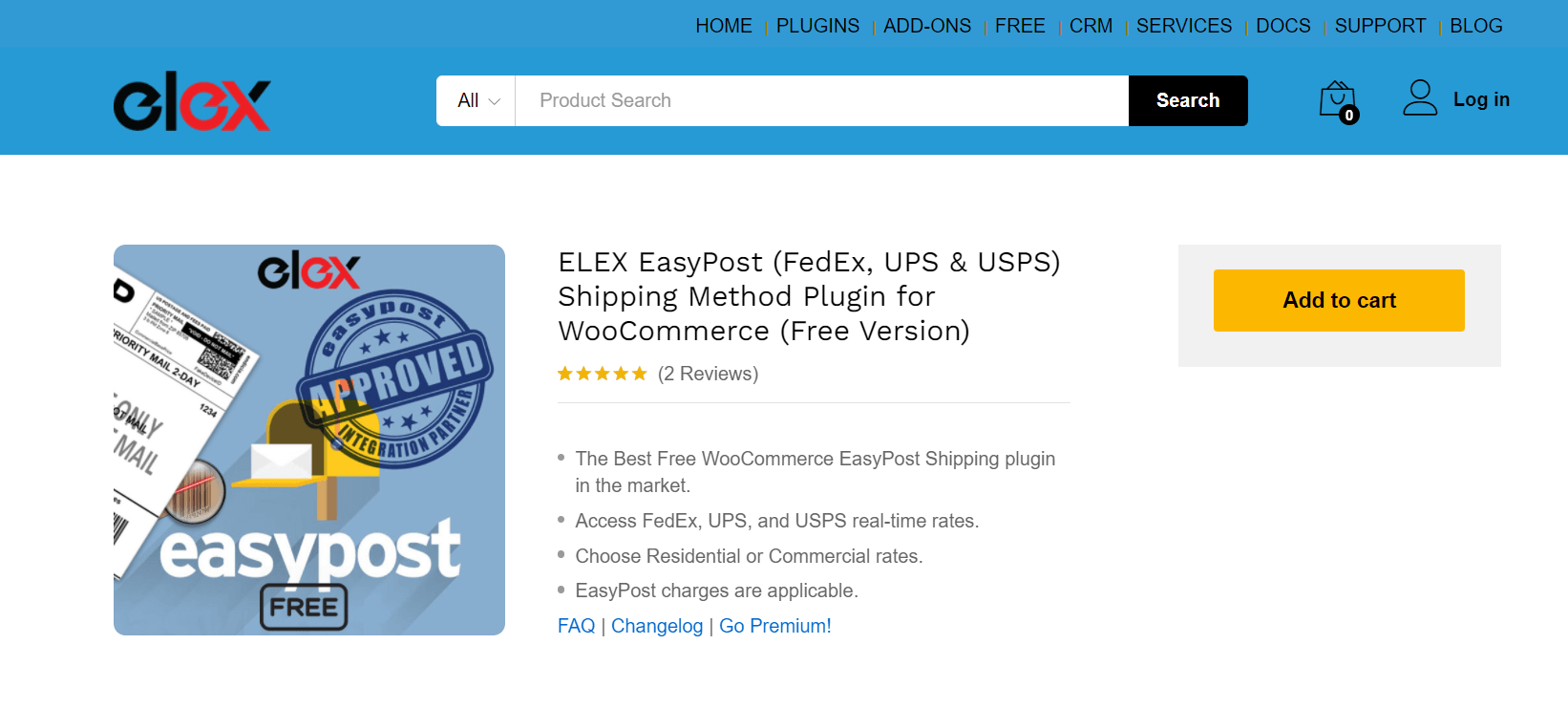 Complemento de envío ELEX WooCommerce USPS