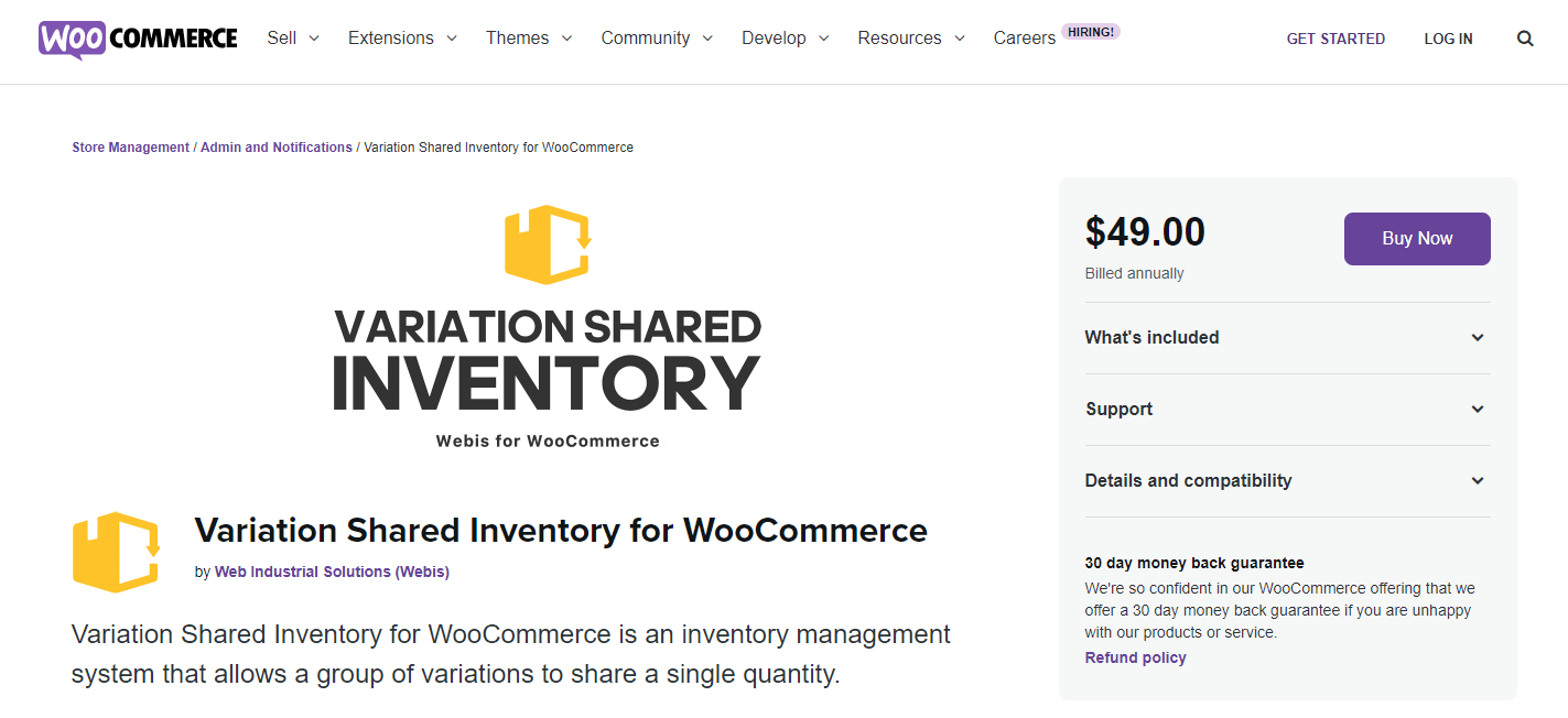 التنوع في المخزون المشترك لـ WooCommerce