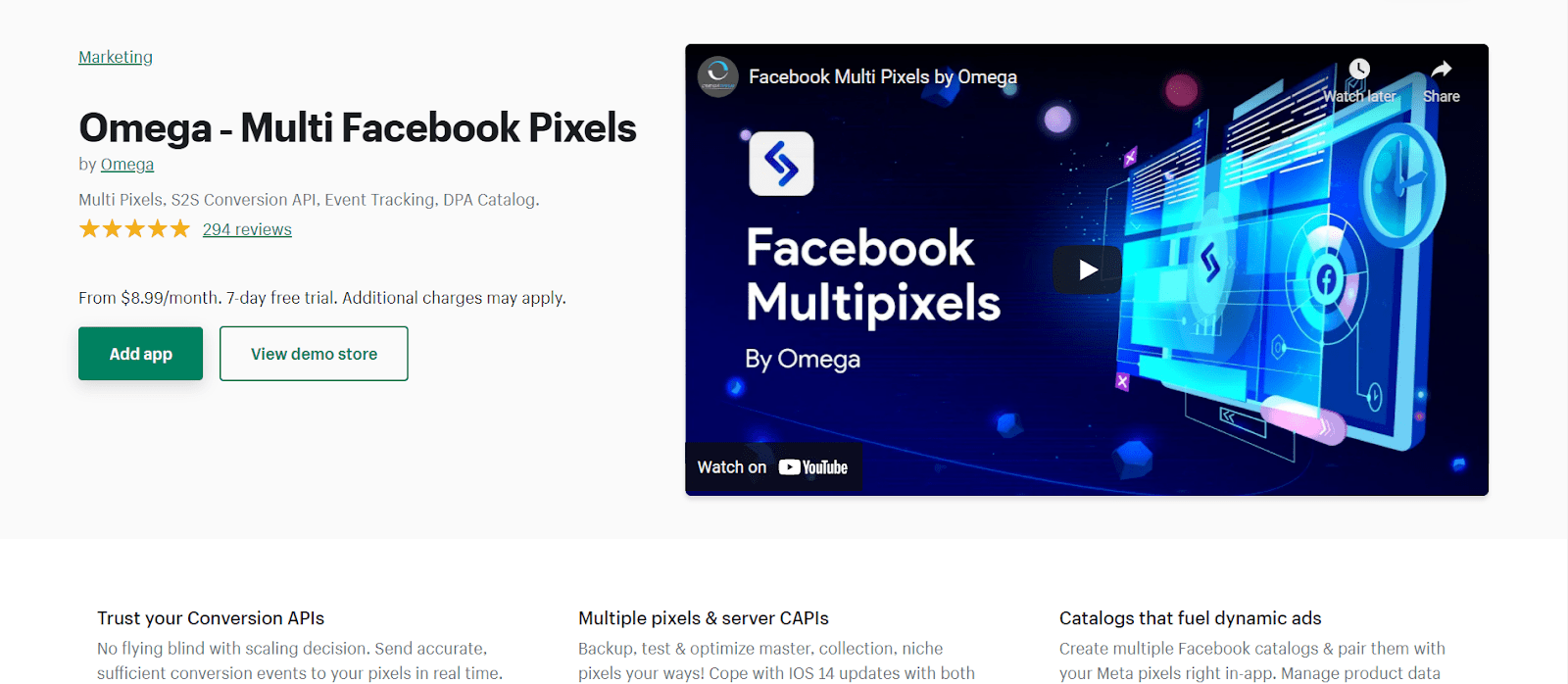 Omega – mai mulți pixeli Facebook