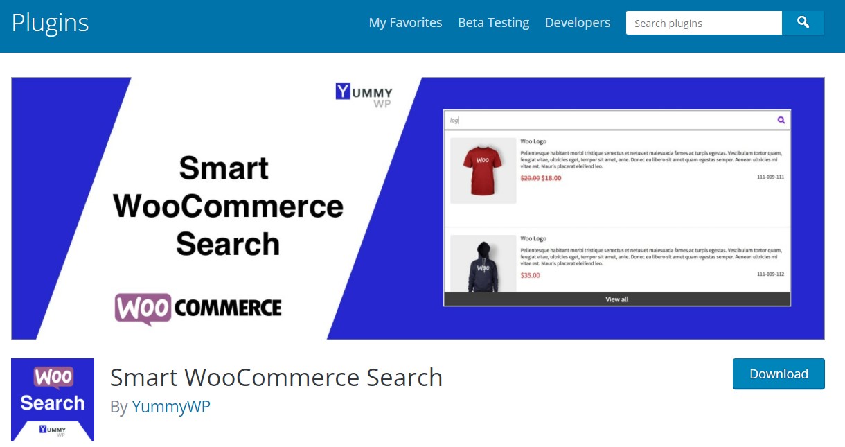 Recherche intelligente WooCommerce