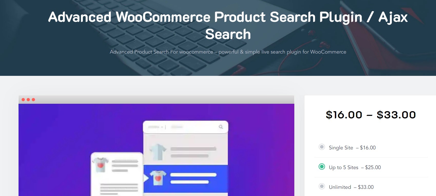 Plugin de recherche de produits WooCommerce avancé