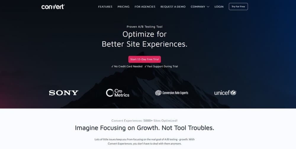 Best A/B testing tools Convert Experiences